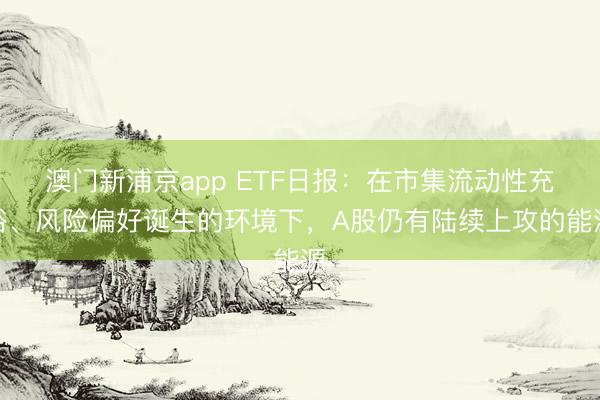 澳门新浦京app ETF日报：在市集流动性充裕、风险偏好诞生的环境下，A股仍有陆续上攻的能源