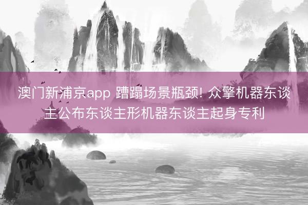 澳门新浦京app 蹧蹋场景瓶颈! 众擎机器东谈主公布东谈主形机器东谈主起身专利