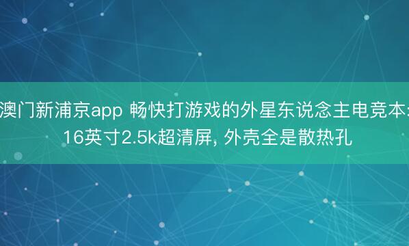 澳门新浦京app 畅快打游戏的外星东说念主电竞本: 16英寸2.5k超清屏, 外壳全是散热孔
