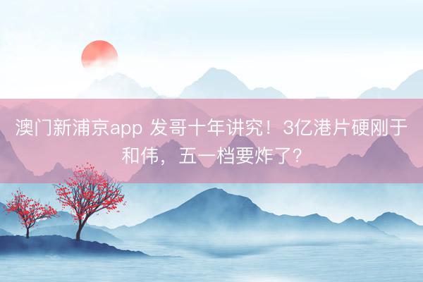 澳门新浦京app 发哥十年讲究!3亿港片硬刚于和伟,五一档要炸了?