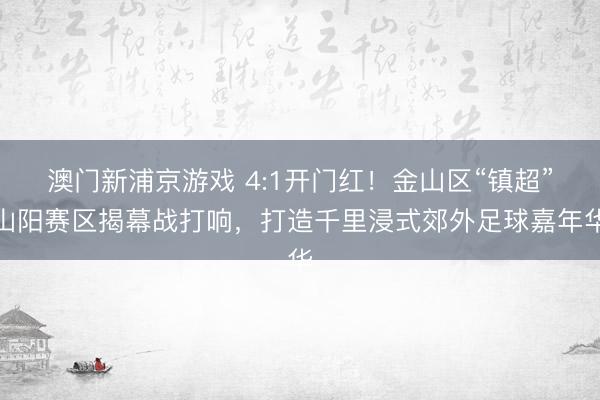 澳门新浦京游戏 4:1开门红！金山区“镇超”山阳赛区揭幕战打响，打造千里浸式郊外足球嘉年华