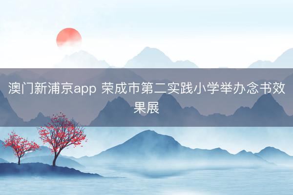 澳门新浦京app 荣成市第二实践小学举办念书效果展